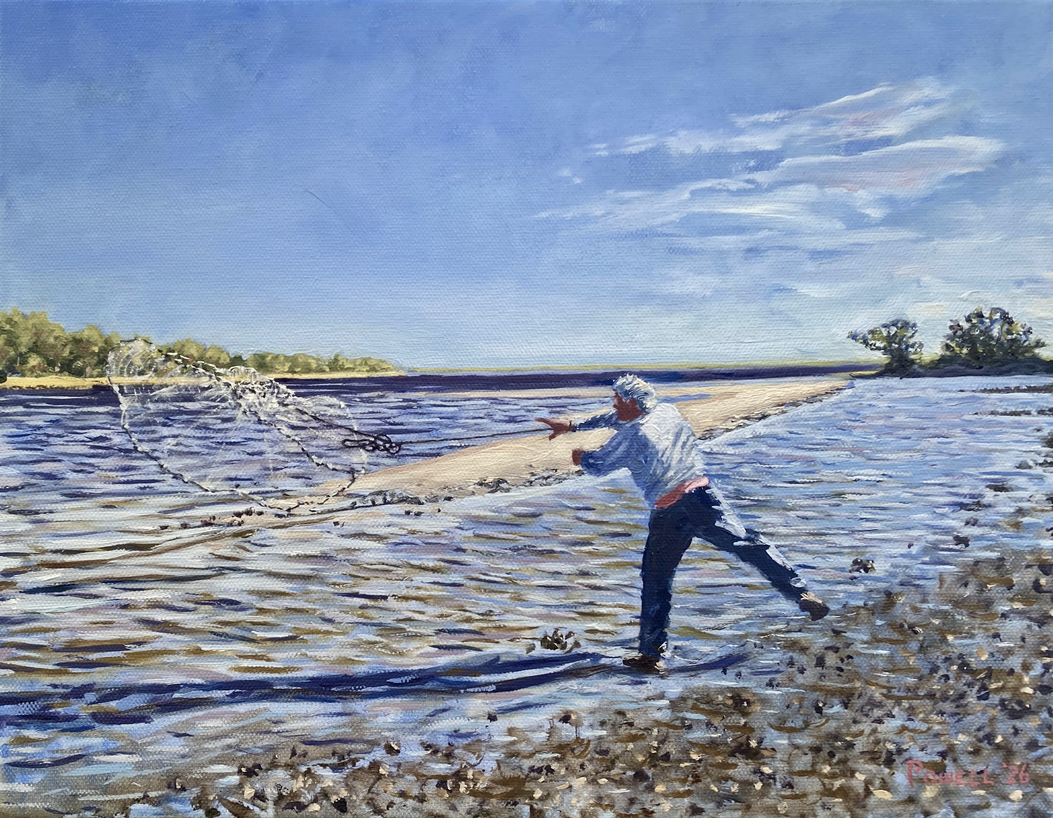 Throwing the Cast Net (Cedar Key)